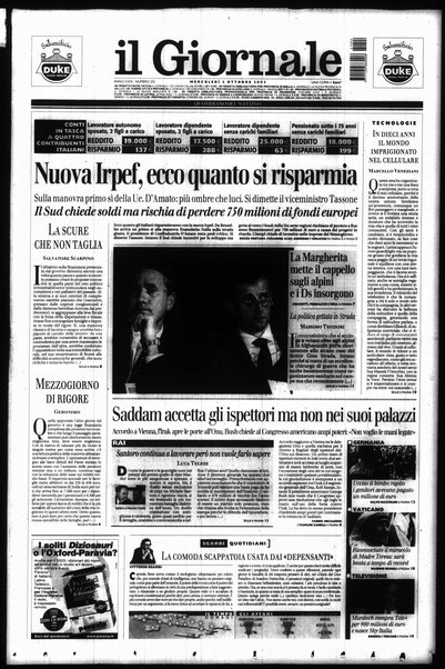 Il giornale : quotidiano del mattino